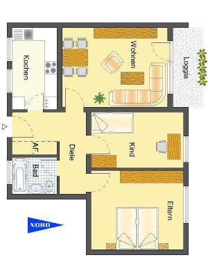 3-Zimmer-Wohnung in Detmold Hiddeser Berg