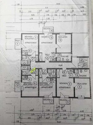 Ein -Zimmer Appartement , teilmöbliert , mit Balkon, Abstellraum und PKW-Stellplatz