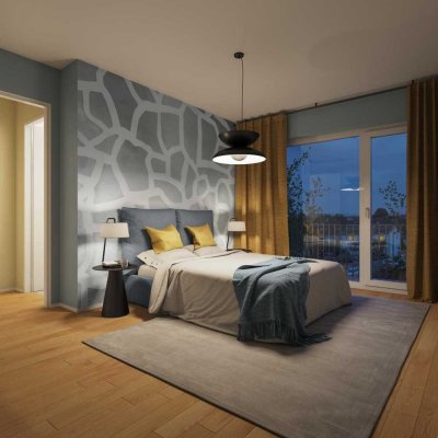Das Dasein in perfekten Dimensionen: Helle 3-Zimmer-Wohnung mit West-Terrasse & Dachgarten