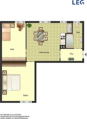 2-Zimmer-Wohnung in Duisburg Huckingen