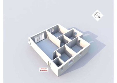 Attraktive 3-Zimmer-Wohnung mit Garage und Stellplatz