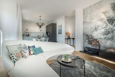 1. Reihe am See - Neubau Erdgeschosswohnung mit 4 Zimmern, 2 Bädern, Südterrasse und großem Garten