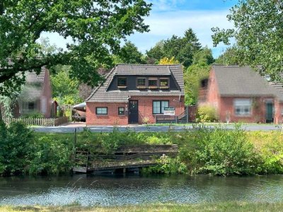 komplett renovierte Erdgeschosswohnung in Wiesmoor Ortsteil Hinrichsfehn mit Kanallage zu vermieten.