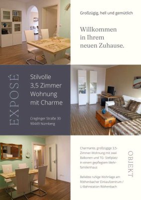 Stilvolle 3,5-Zi-ETW mit TG-Stellplatz – Top-Lage am Röthenbacher EKZ - ohne Makler