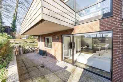 Gut vermietete Souterrainwohnung in gefragter Lage von Münster - Küche, Terrasse und Stellplatz
