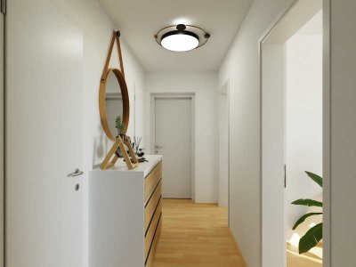 Familienwohnung / Balkon / Bad mit Fenster