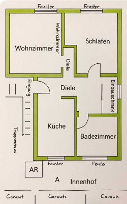 Attraktive sanierte 2-Zimmer-Erdgeschosswohnung in Bruchsal ab 01.03.2026