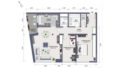 3-Zi.-ETW in zentraler Lage in Kehl - Ideal auch für Kapitalanleger