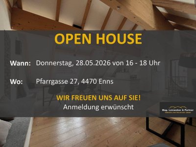 Altstadtjuwel saniert mit historischem Charme und modernem Wohnkomfort mit großzügiger Innenhof Dachterrasse Zentrum Pfarrgasse in Enns