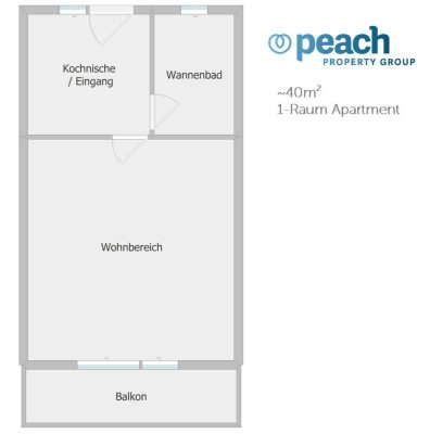 ~ Apartment in urbaner Lage mit Balkon und Dusche ~