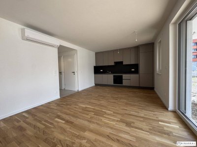 Traumhafte 3 Zimmer Gartenwohnung | Blumengasse - ERSTBEZUG | ca. 23 m² Terrasse &amp; ung.150 m² Eigengarten | zzgl. Tiefgaragenstellplatz | Top D4