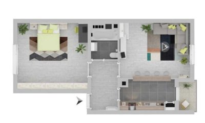 Erstbezug nach Sanierung: ansprechende 2-Zimmer-Wohnung mit Einbauküche und Balkon in Stuttgart