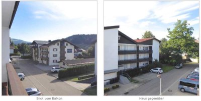 Schöne 1-Zimmer-Wohnung mit EBK, Balkon und Stellplatz in Oberstaufen