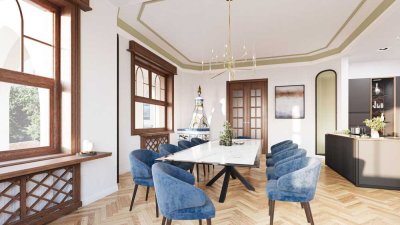 Einmalige Beletage in Denkmal-Villa – 83 % AfA-fähig – 67 % Sanierungsanteil