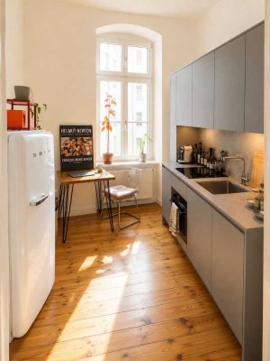 Wunderschöne möblierte 1-Zimmer-Altbauwohnung im Kollwitzkiez – befristet mit Verlängerungsoption