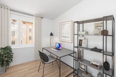 Kiezleben trifft Ruhe: 3-Zimmer-Dachgeschosswohnung mit Balkon & Aufzug