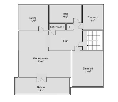 Attraktive und modernisierte 2-Zimmer-Dachgeschosswohnung mit geh. Innenausstattung mit Balkon