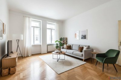 Sanierungsbedürftige Altbauwohnung in prachtvollem Jahrhundertwendehaus | Hofseitiges Schlafzimmer | Nähe Stadthalle, Vogelweidpark, Lugner City