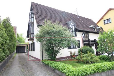 Gepfl. 4-Zi.-Erdgeschoss-Wohnung mit 30 m² Nebengebäude in zentraler Lage, Terasse und Stellplatz