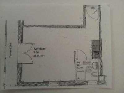 Geschmackvolle, gepflegte 1-Zimmer-Wohnung mit EBK in Paderborn