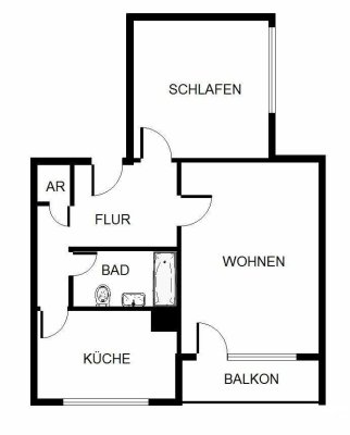 Renovierte 2-Zimmer-Wohnung in zentraler Lage
