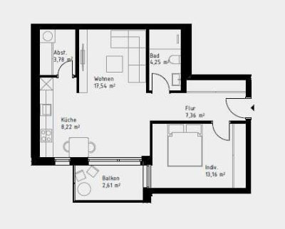 Moderne 2-Zimmer-Wohnung mit Balkon 2.OG, Fahrstuhl, Fussbodenheizg, smart Home, TG mit 11kW Wallbox