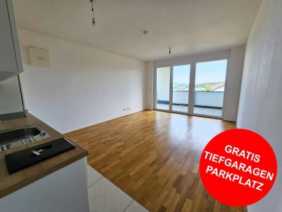 Aussichtslage - Moderne Mietwohnung mit Balkon, Einbauküche &amp; gratis TG-Platz – Top 04