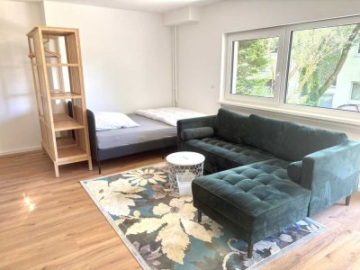 Renoviertes, möbliertes Apartment (Souterrain) mit Terrasse in Frankfurt-Kalbach – ab 01.06.