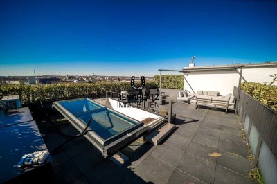 Provisionsfrei: Penthouse mit 59 m² Dachterrasse, Loggia und 2 TG-Stellplätzen. Frei ab sofort.