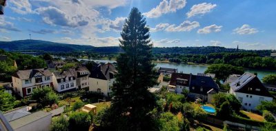 Schöne Maisonette-Wohnung mit Rheinblick und eigenem Garten (WF 65 m2, NF 37 m2)