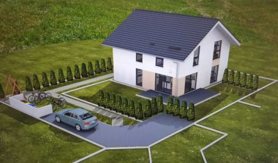Neubauprojekt in Hermsdorf: Zweifamilienhaus mit eigenen Gartenanteilen und PKW-Stellplätzen