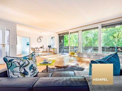 Zeitlos. Gross. Grün. Repräsentative Eigentumswohnung mit Einzelgarage, Duisburg-Kaiserberg