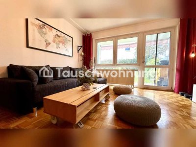 Tauschwohnung: Lichtdurchflutete Wohnung mit großer Terrasse und Garten