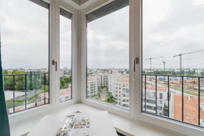 Perfekte Kapitalanlage! Bezugsfreies möbliertes Studio im Fritz Tower Berlin mit grandiosem Ausblick