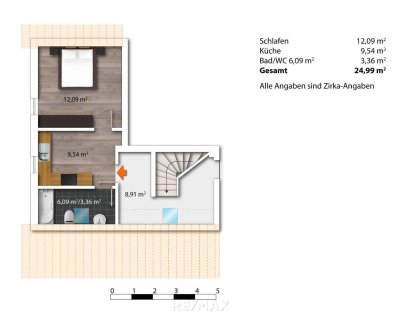Open House Samstag 13.12.2025 zwischen 13 und 14 Uhr ! 27 m² Wohnung in TOP-Lage von Kaindorf an der Sulm – inklusive Carport Top 103/3