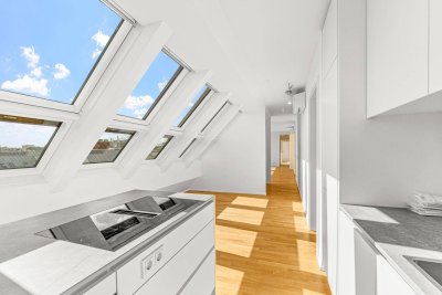 ++ERSTBEZUG++ Exklusive 4-Zimmer-Dachgeschosswohnung mit Terrassen und Klimaanlagen