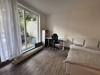 Helle 1-Zimmer-Wohnung mit eigenem Garten – Voll möbliert, Warmmiete inkl. Internet & Strom