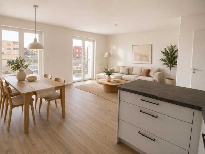 Neubau-Gebiet Hannover Kronsrode: Einbauküche, Balkon, 2 Bäder, Fußbodenheizung, Keller, Lift, TG