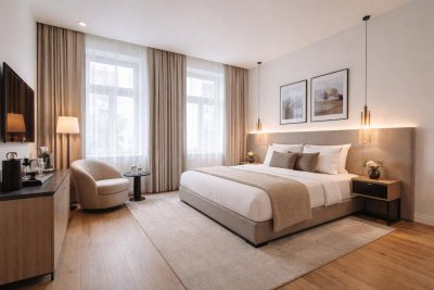 Garconniere mit großem Balkon! Helle Hof-Ruhelage! Altbau Erstbezug!