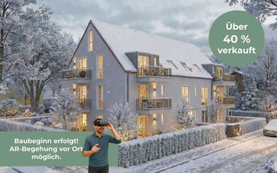 Aubing 1A: Neubau-Gartenwohnung: 2-Zimmer mit Souterrain und drei Terrassen