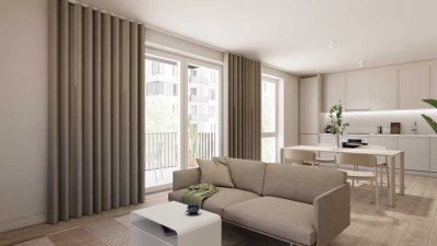 2-Zimmer Wohnungen mit exklusiven Gemeinschaftsflächen: Padelplatz, Fitness, Dachterrasse & mehr