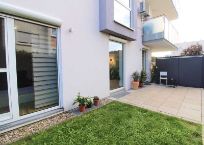 Wohnung mit eigenem Garten im Hochparterre – barrierefrei, Fahrstuhl, Einbauküche und Tiefgarage