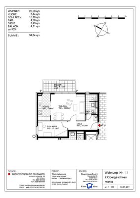 2-Zi. Wohnung im 2. OG mit Balkon in Wohnprojekt in Bonn-Duisdorf