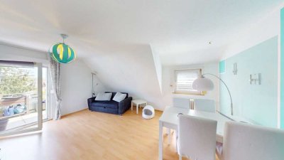 Frei werdende 2-Zimmer Wohnung mit Balkon und schöner Aussicht in Denkendorf