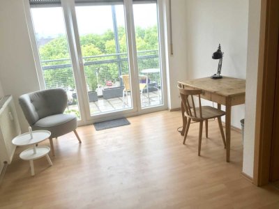 Befristete Vermietung: Helle kleine 2-Zi-Wohnung mit Einbauküche zentral in Darmstadt