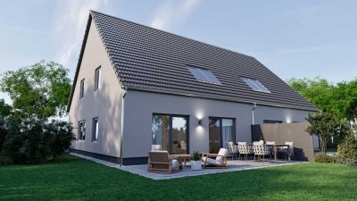 Neubau Doppelhaushälfte, Ideal für die junge Familie, inkl. Bodenplatte, FBH, A+, PV, Lüftung