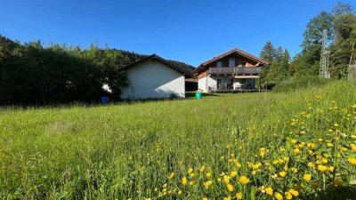 Oberau: Großes, aufteilbares Baugrundstück mit modernem Einfamilienhaus