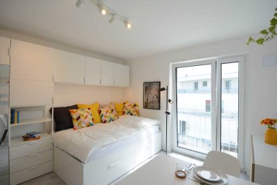 LUXUS 1 Zi. NEUBAU Whg., Nähe Universität (TUM), NEUFAHRN (S 1), luxuriös möbliert/fully furnished