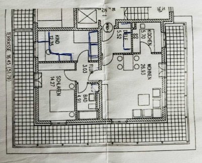 Penthouse-Whg. mit großer Dachterrasse in der Innenstadt (2 Gehminuten zur Fußgängerzone)