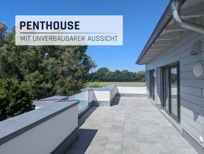 Unverbaubare Aussicht! Moderne Penthouse Wohnung mit großer Dachterrasse!